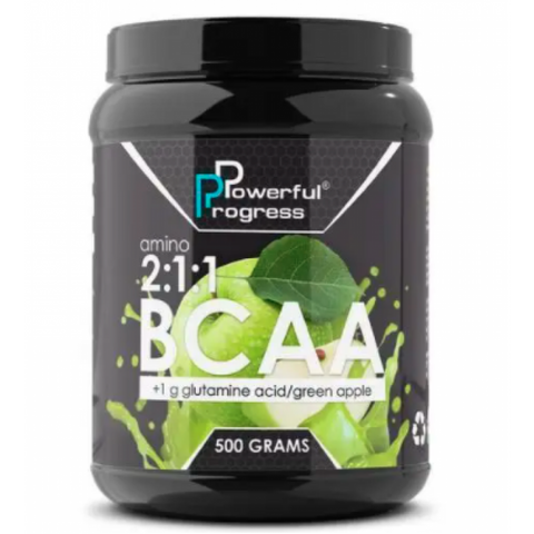 BCAA 2:1:1 + Glutamine - 500g Apple 100-29-9745105-20 фото