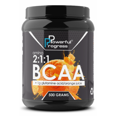 BCAA 2:1:1 + Glutamine - 500g Orange 100-57-4251317-20 фото