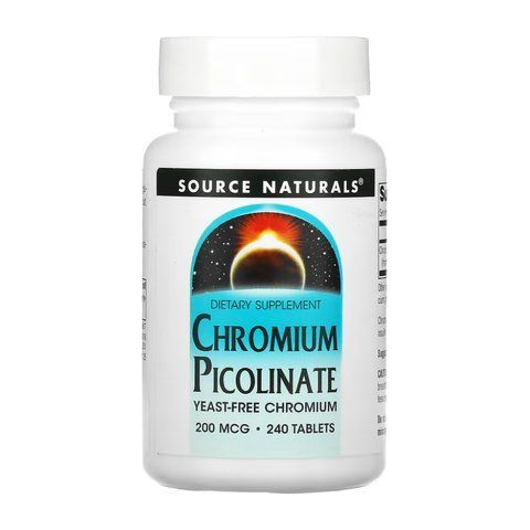 Chromium Picolinate 200 mcg, Yeast Free - 240 tabs 2023-10-5276 фото