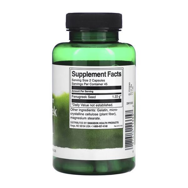 Fenugreek Seed 610mg - 90 cap 100-70-4565538-20 фото