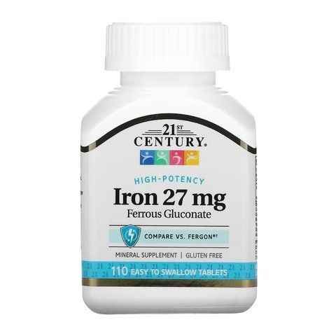 Iron 27 mg Ferrous Gluconate - 110 tabs 2023-10-7128 фото