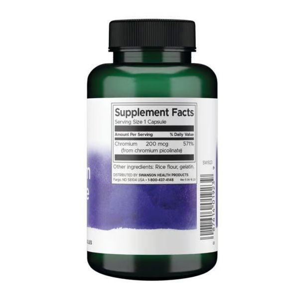 Chromium Picolinate 200mcg - 200 сaps 100-43-2938179-20 фото